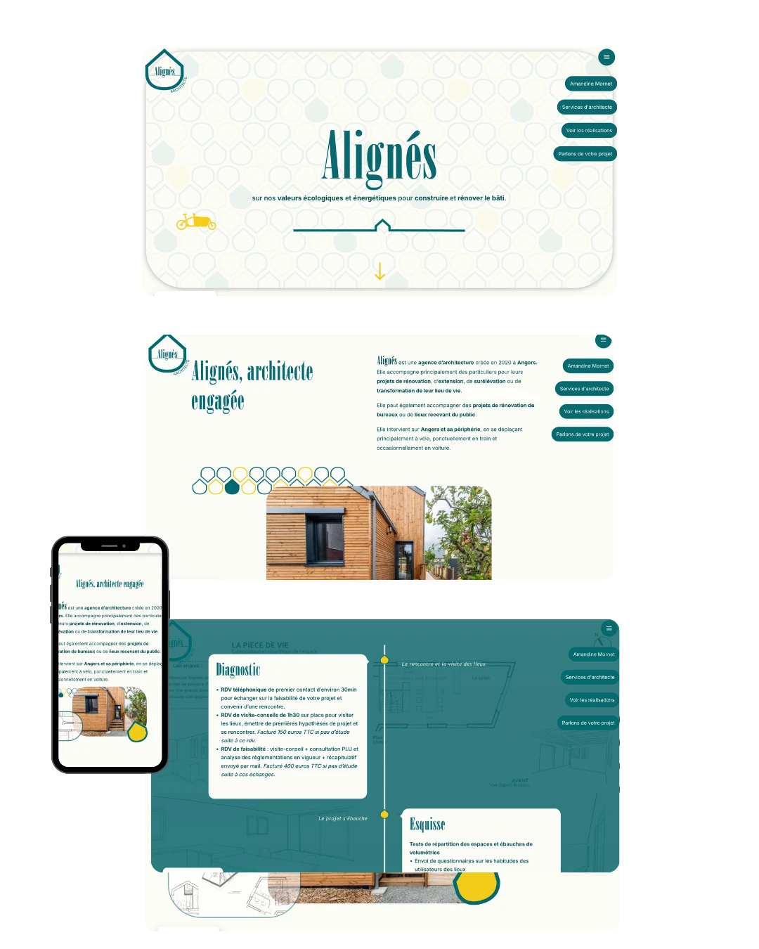création de site internet freelance wordpress à Angers Kinko architecte