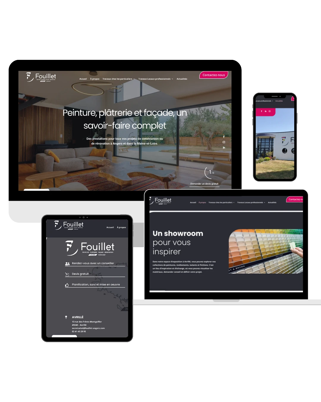 création de site internet freelance wordpress à Angers Kinko entreprise bâtiment